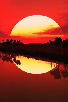 mirror sunset