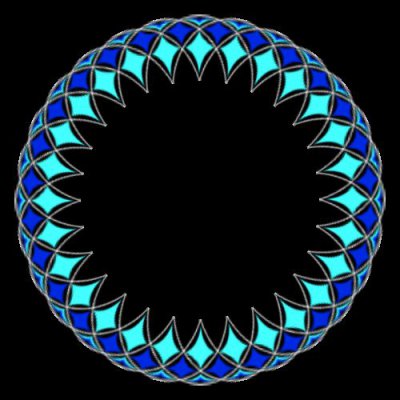 Geometric Blue Aqua round preview