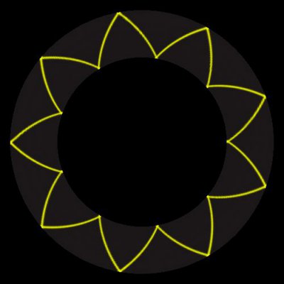 Simple Yellow Petal - Medium round preview