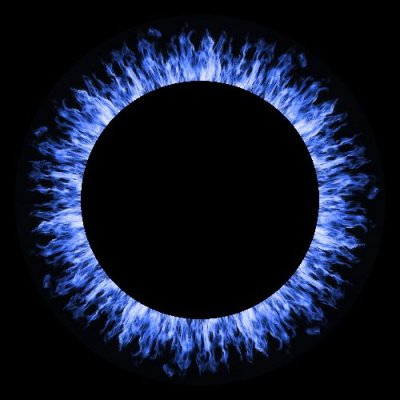 Flames plazma blue round preview
