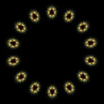 fractal christmas wreath round preview