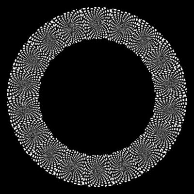 White spiral round preview