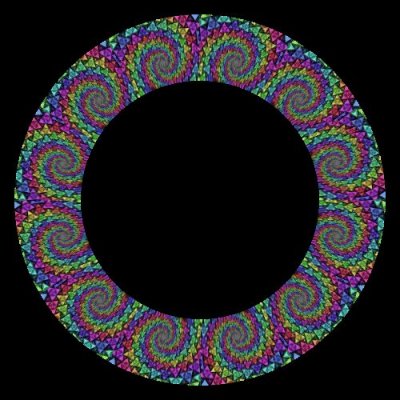 psychedelic colourful spiral round preview
