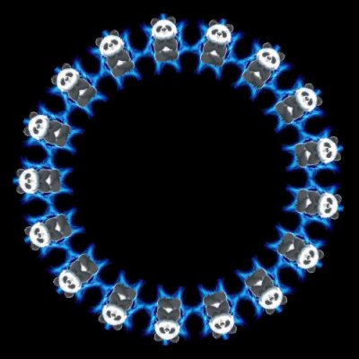 zen panda blue flame round preview