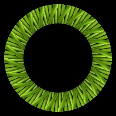 green celery mandala, mirror and flip round preview