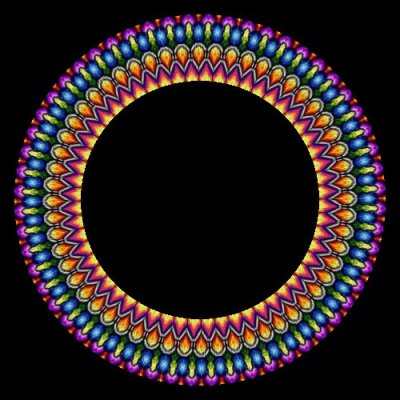 pixel rainbow geometric round preview