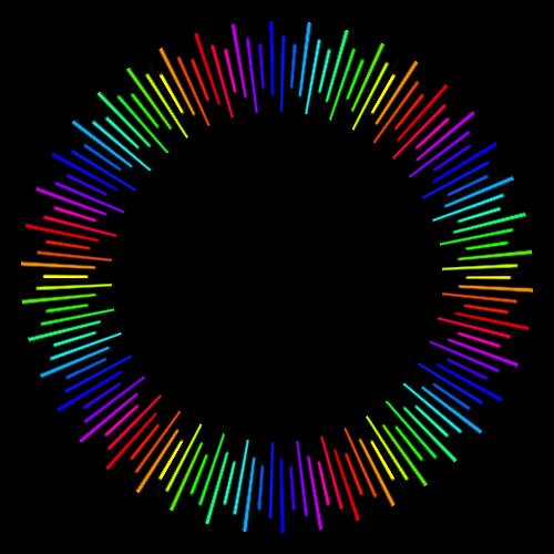 rainbow staggered lines | Visual poi ZONE