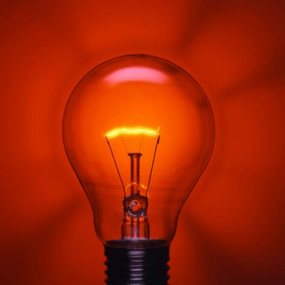 light bulb red