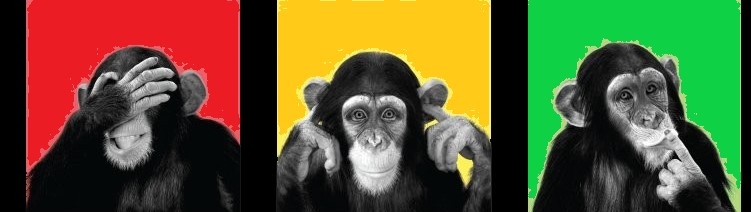 3 monkeys see no evil