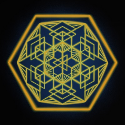 blak and gold mandala