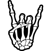 skull rock hand