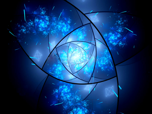 Dreamy Blue Glow Stained Glass