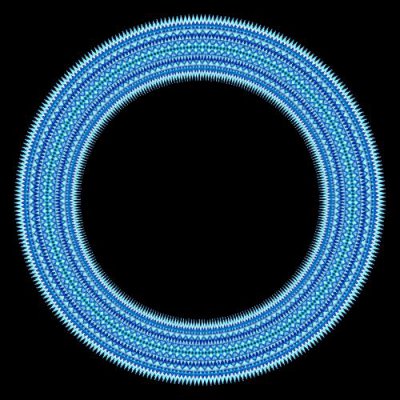 Blue mosaic round preview