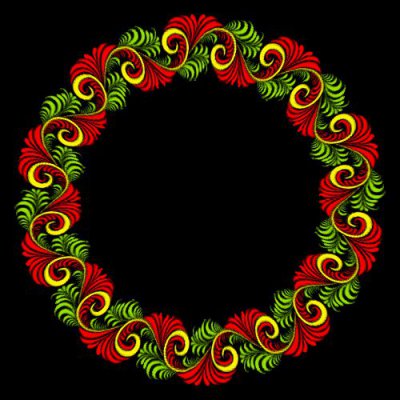 Flowery ornament round preview