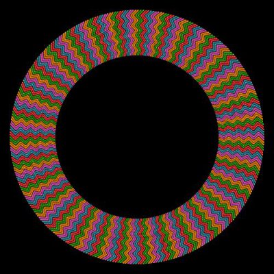 Ornamental rainbow round preview