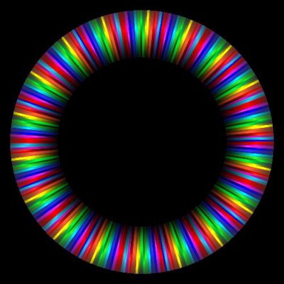 rainbow of ribbons round preview