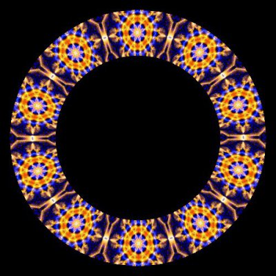 blue yellow fractal round preview