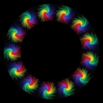 rainbow burst round preview