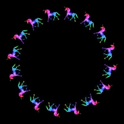 rainbow unicorn round preview