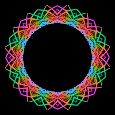 Rainbow Lines (Small) round preview