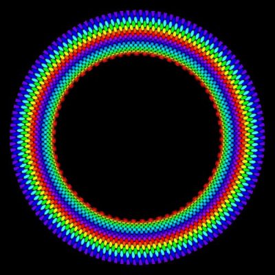 Rainbow mosaic round preview