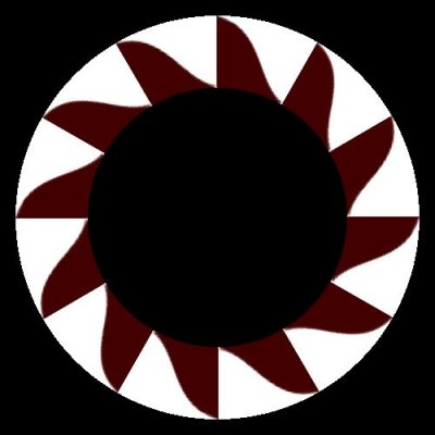 Smooth change from red to white round preview