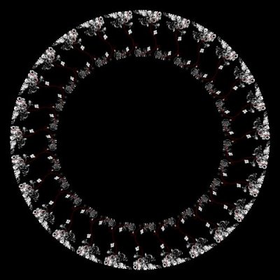 Black and White filligree round preview