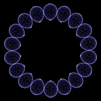 Geometric blue orb round preview