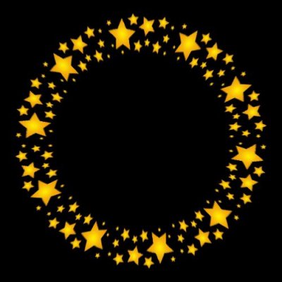 yellow stars round preview