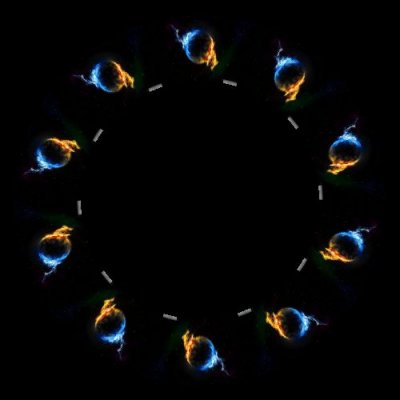 earth element blue and red round preview