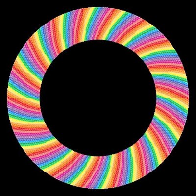 Rainbow dots round preview