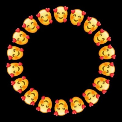 emoji smiling face hearts round preview