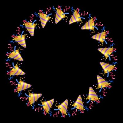 emoji party popper round preview