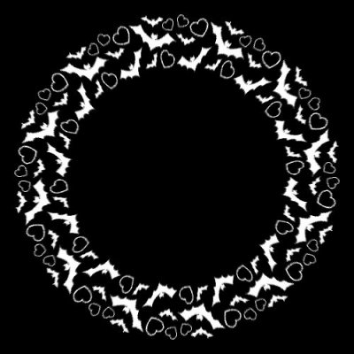 Bats with hearts round preview