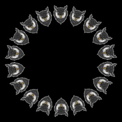 owl grey round preview