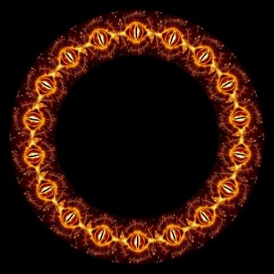 eye of sauron lotr round preview