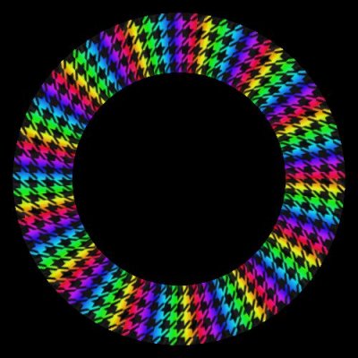 rainbow hounds tooth round preview