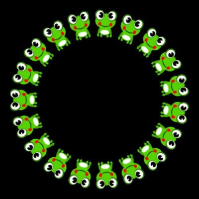 frog animation 3 of 8 round preview