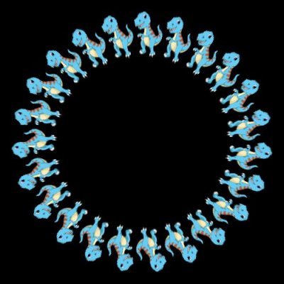 t rex blue round preview