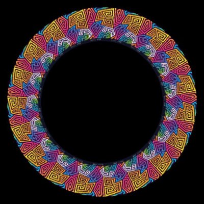 Abstract rainbow round preview