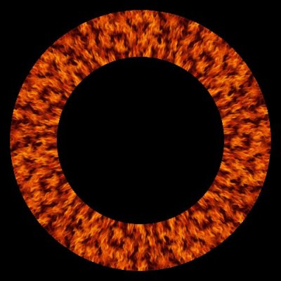 A dangerous burning fire simple texture round preview