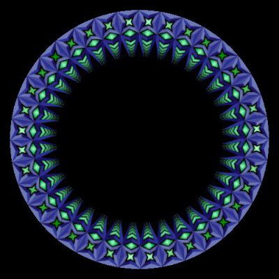 4 Pointed Green Gradient Stars With Purple Framings round preview