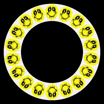 corpse paint smiley round preview