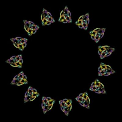 Celtic knot rainbow round preview