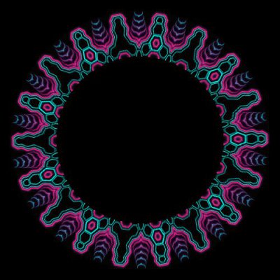 Neon Pink & Turquoise Tile Version 2 round preview