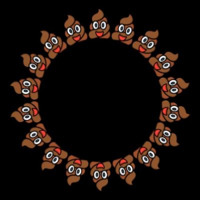 poop emoji round preview