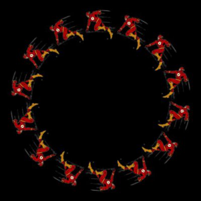 flash running round preview