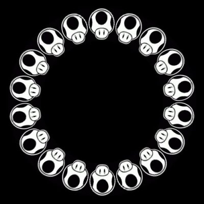 black n white mushroom round preview